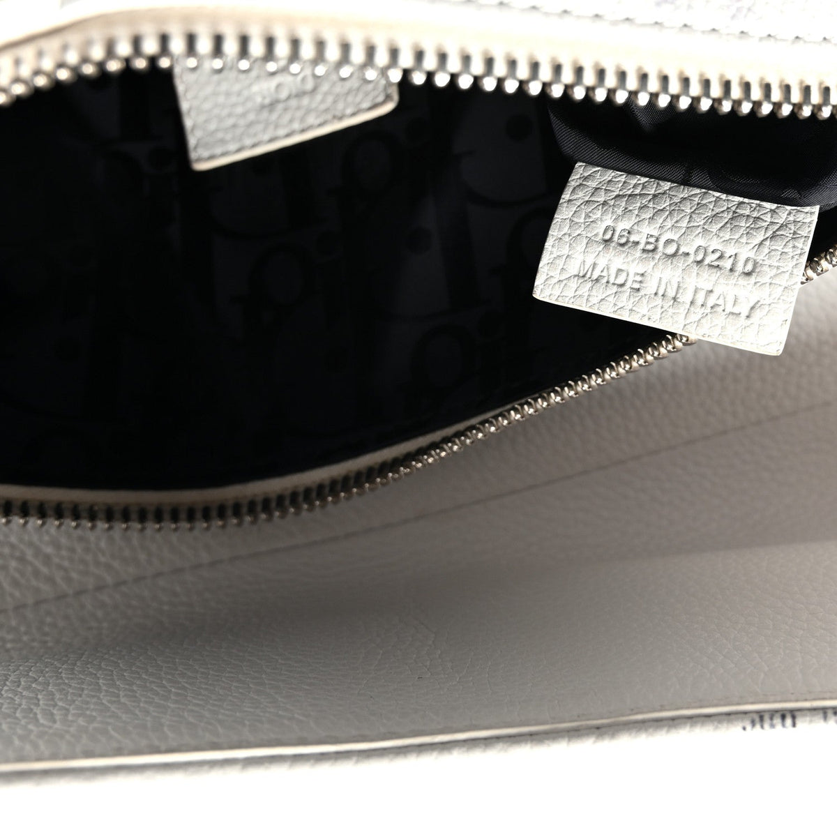 X Daniel Arsham Grained Calfskin Newspaper Print Saddle Bag White wholesalehk.shop