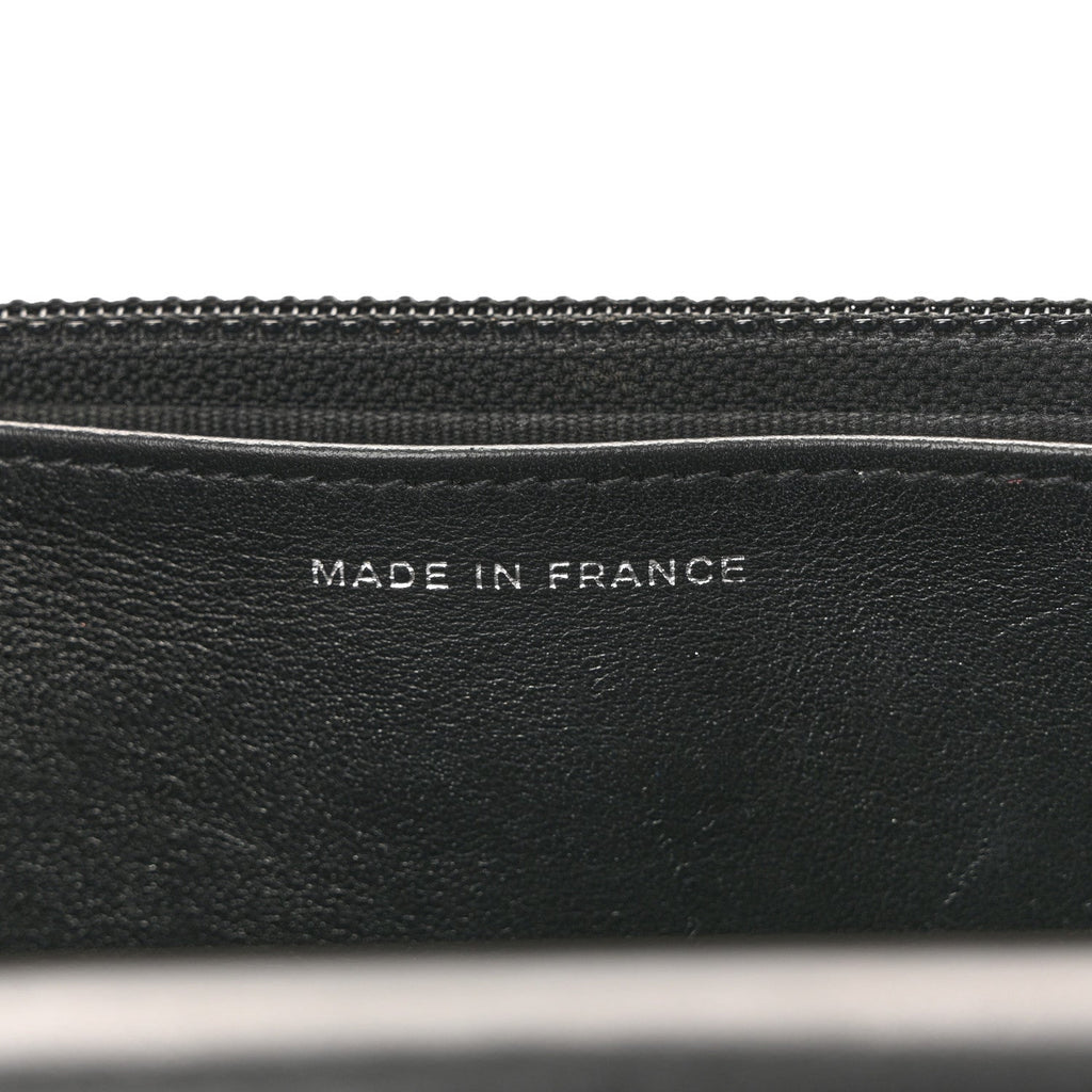 Caviar Quilted Boy Wallet On Chain WOC Black wholesalehk.shop