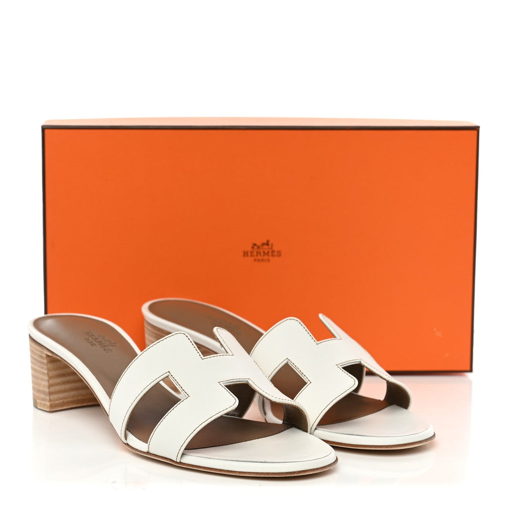 Calfskin Oasis Sandals 38.5 White wholesalehk.shop