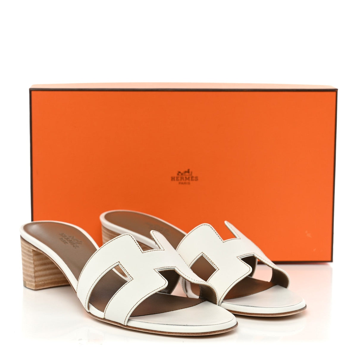 Calfskin Oasis Sandals 38.5 White wholesalehk.shop