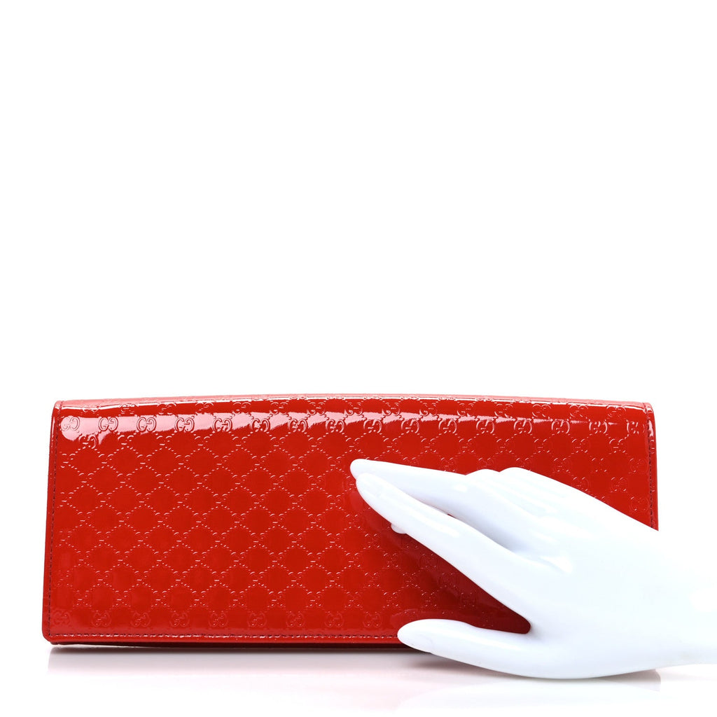 Patent Microguccissima Small Broadway Clutch Red £¨ Direct shipment via from wholesalehk.shop