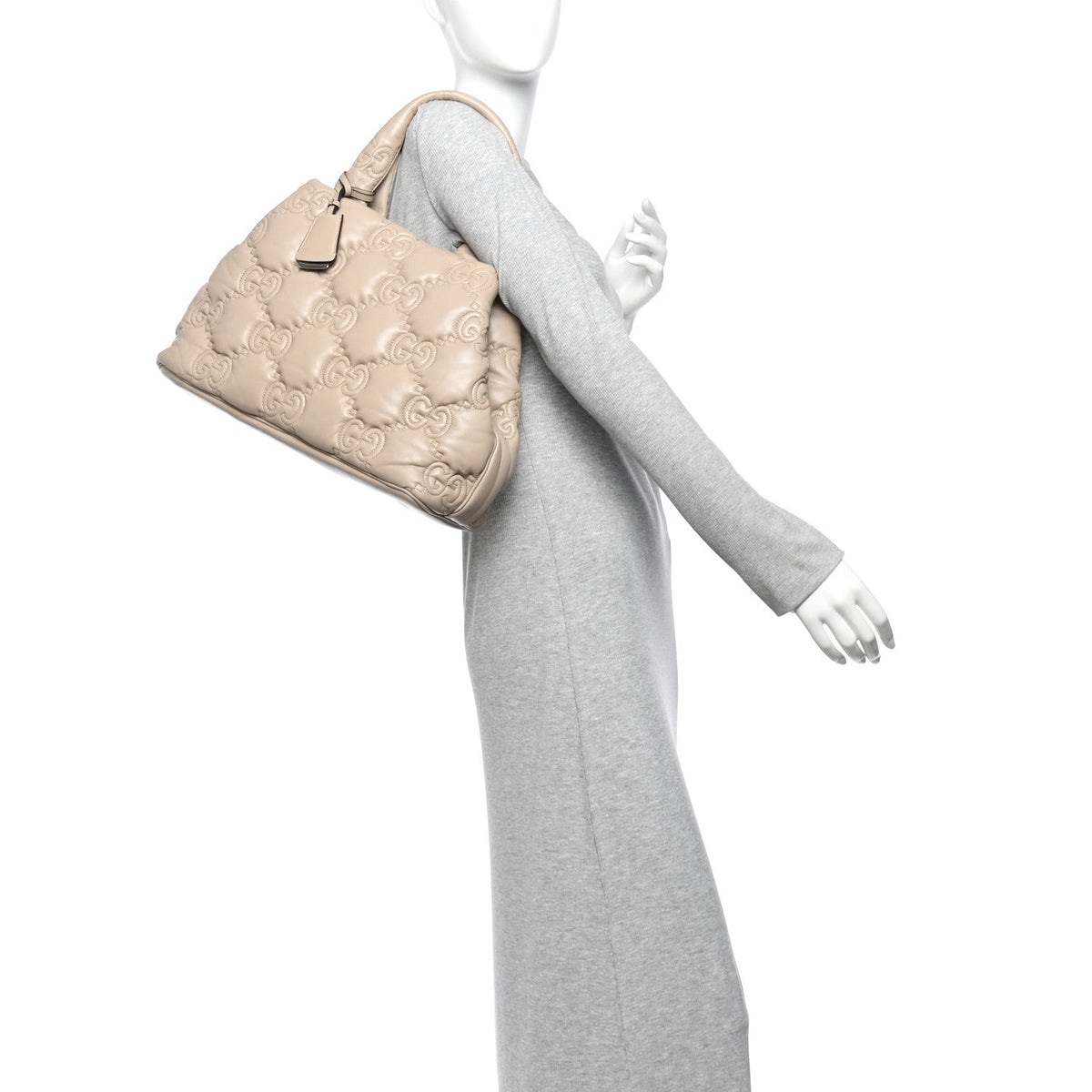 Calfskin GG Matelasse Large Tote  Beige wholesalehk.shop
