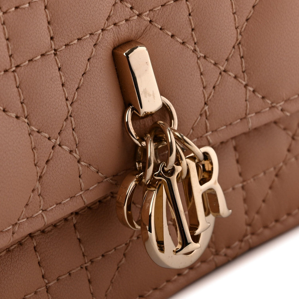 Lambskin Cannage Mini My Dior Bag Rose Des Vents wholesalehk.shop
