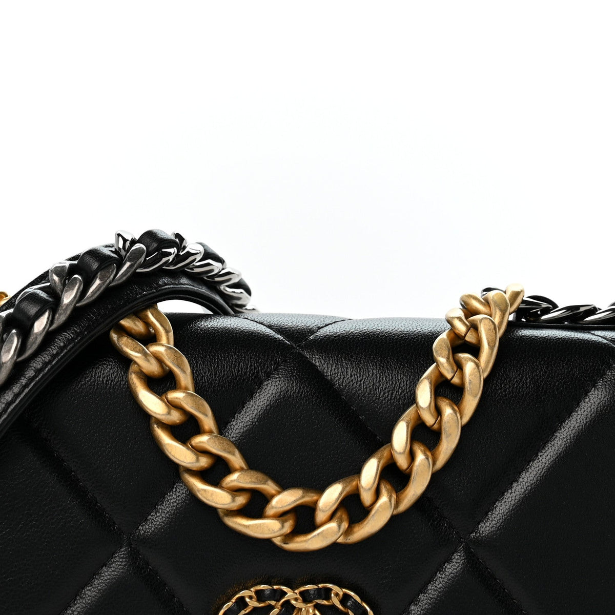 Lambskin Quilted Chanel 19 Wallet On Chain WOC Black wholesalehk.shop