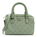 Denim GG Monogram Calfskin Mini Ophidia Top Handle Bag Pale Green wholesalehk.shop