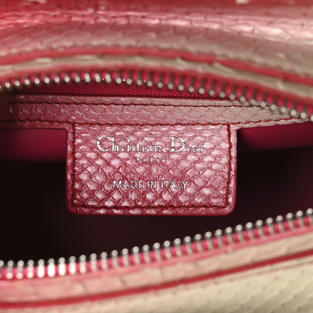 Snakeskin Ombre Medium Lady Dior Red White wholesalehk.shop