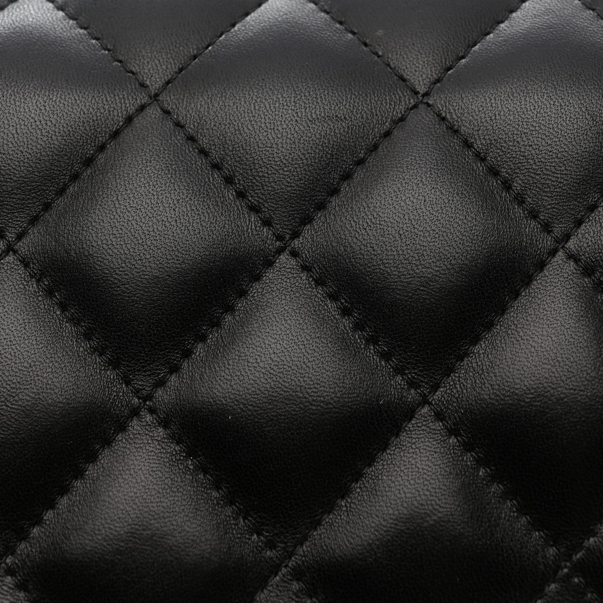 Lambskin Quilted Jumbo Double Flap Black wholesalehk.shop