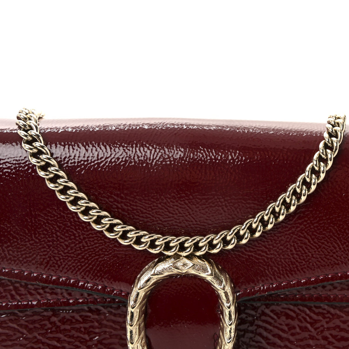 Crinkled Patent Mini Dionysus Shoulder Bag Rosso Ancora Red wholesalehk.shop