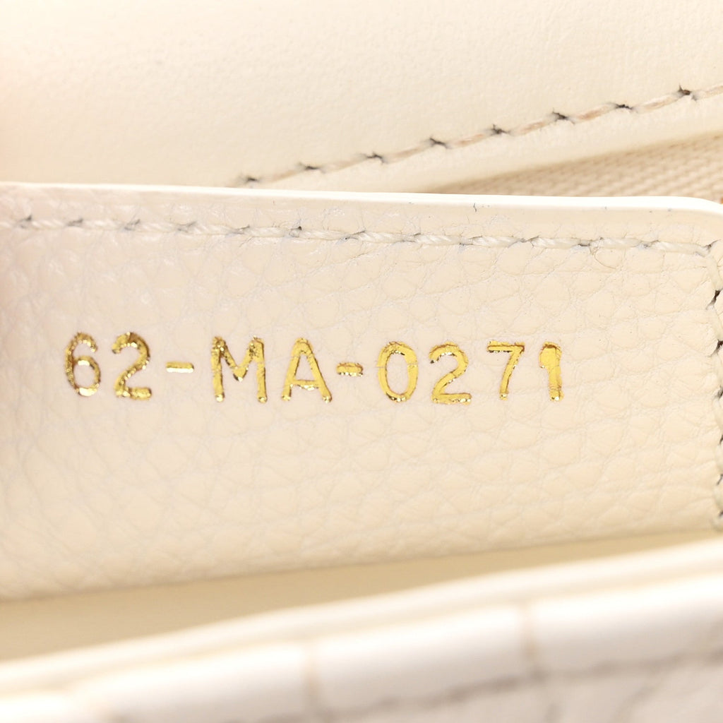 Supple Calfskin Cannage Medium Caro Bag Ivory wholesalehk.shop