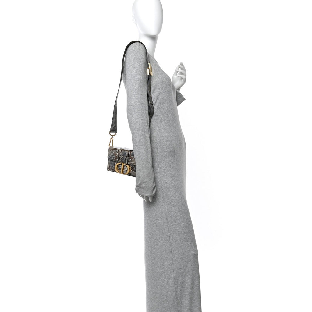 Snakeskin 30 Montaigne Box Bag Beige Multicolor wholesalehk.shop