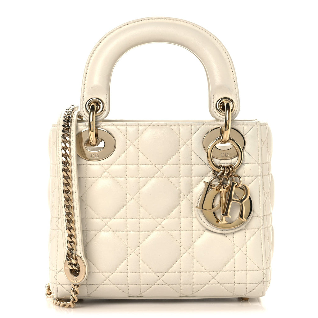 Lambskin Cannage Small My ABCDior Lady Dior Latte wholesalehk.shop