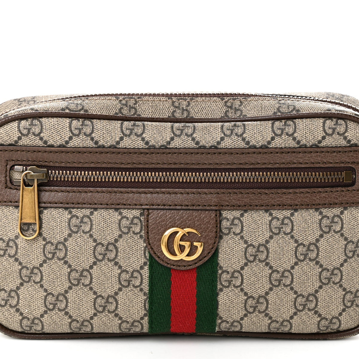 Soft GG Supreme Monogram Medium Ophidia Belt Bag Dark Brown wholesalehk.shop