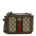 GG Supreme Monogram Mini Ophidia Top Handle Shoulder Bag Brown wholesalehk.shop