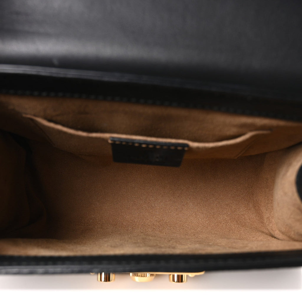GG Supreme Monogram Calfskin Small Padlock Shoulder Bag Beige Black Cuir £¨ Direct shipment via from wholesalehk.shop