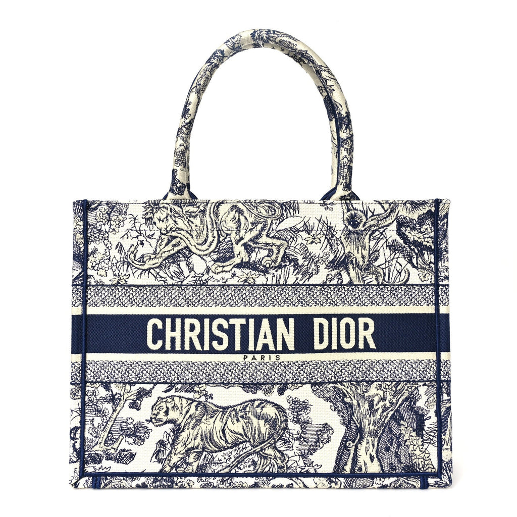 Canvas Embroidered Medium Dioriviera Toile De Jouy Book Tote Blue £¨ Direct shipment via from wholesalehk.shop