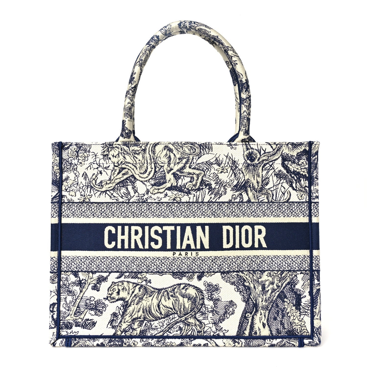 Canvas Embroidered Medium Dioriviera Toile De Jouy Book Tote Blue £¨ Direct shipment via from wholesalehk.shop