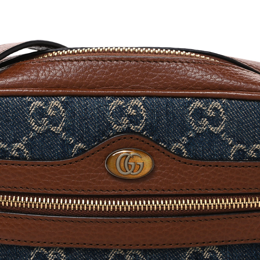 New Denim GG Monogram Dollar Calfskin Mini Ophidia Shoulder Bag Blue Tea Cuir Epilog wholesalehk.shop