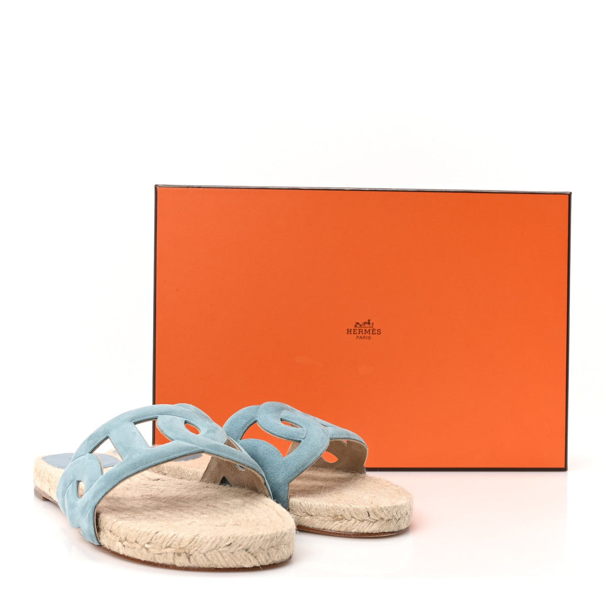 Suede Goatskin Famosa Espadrille Sandals 37 Bleu Citadin wholesalehk.shop
