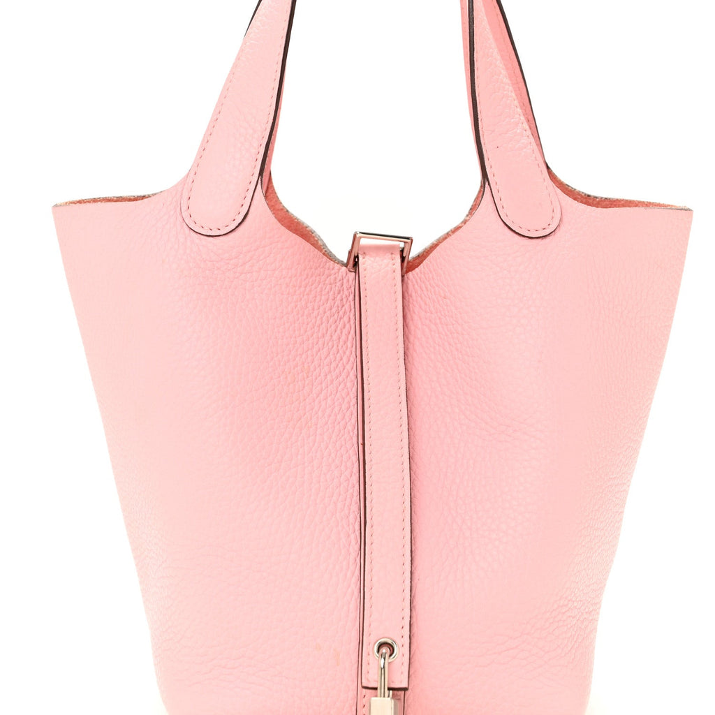 Taurillon Clemence Picotin Lock 18 PM Rose Sakura £¨ Direct shipment via from wholesalehk.shop