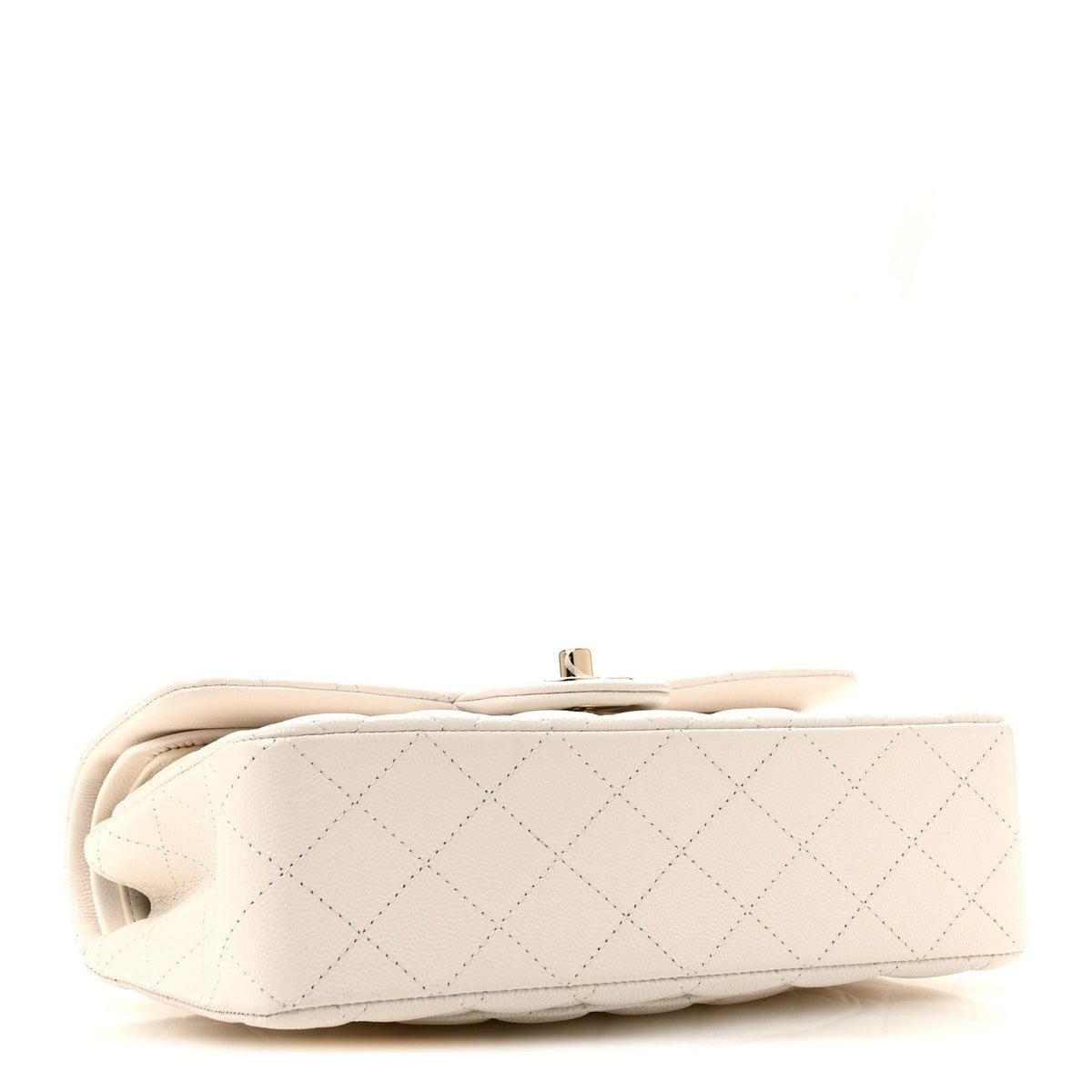 Caviar Quilted Small Double Flap White wholesalehk.shop