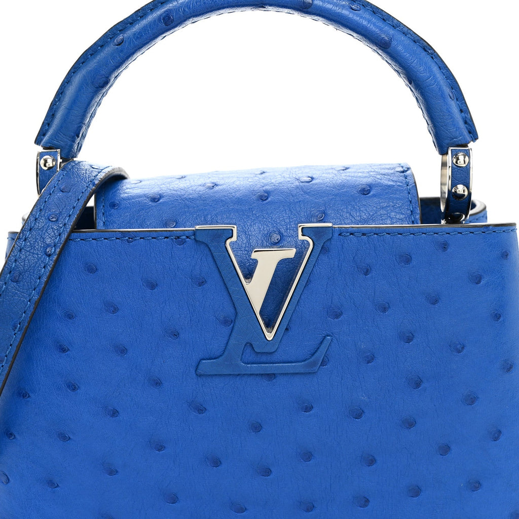 Ostrich Capucines Mini Saphir £¨ Direct shipment via from wholesalehk.shop