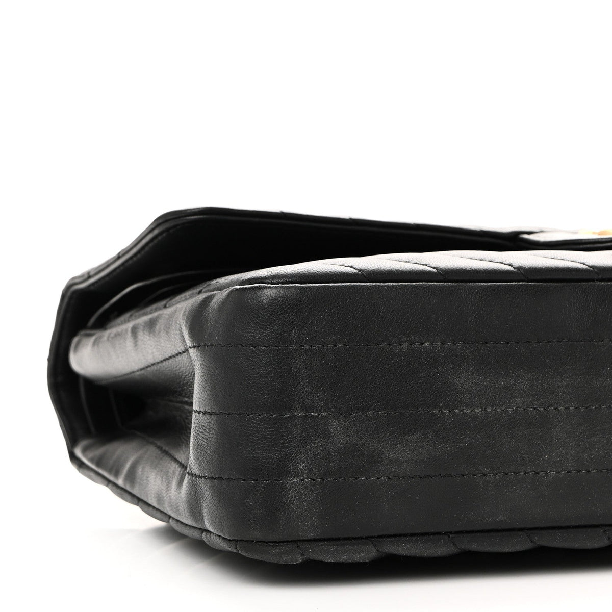 Lambskin Chevron Quilted Medium Double Flap Black wholesalehk.shop