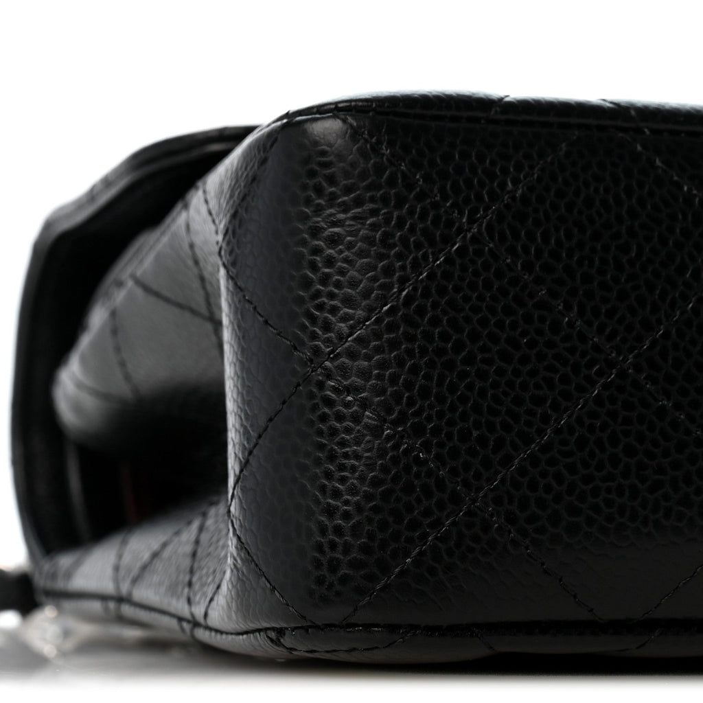 Caviar Quilted Small Double Flap Black wholesalehk.shop