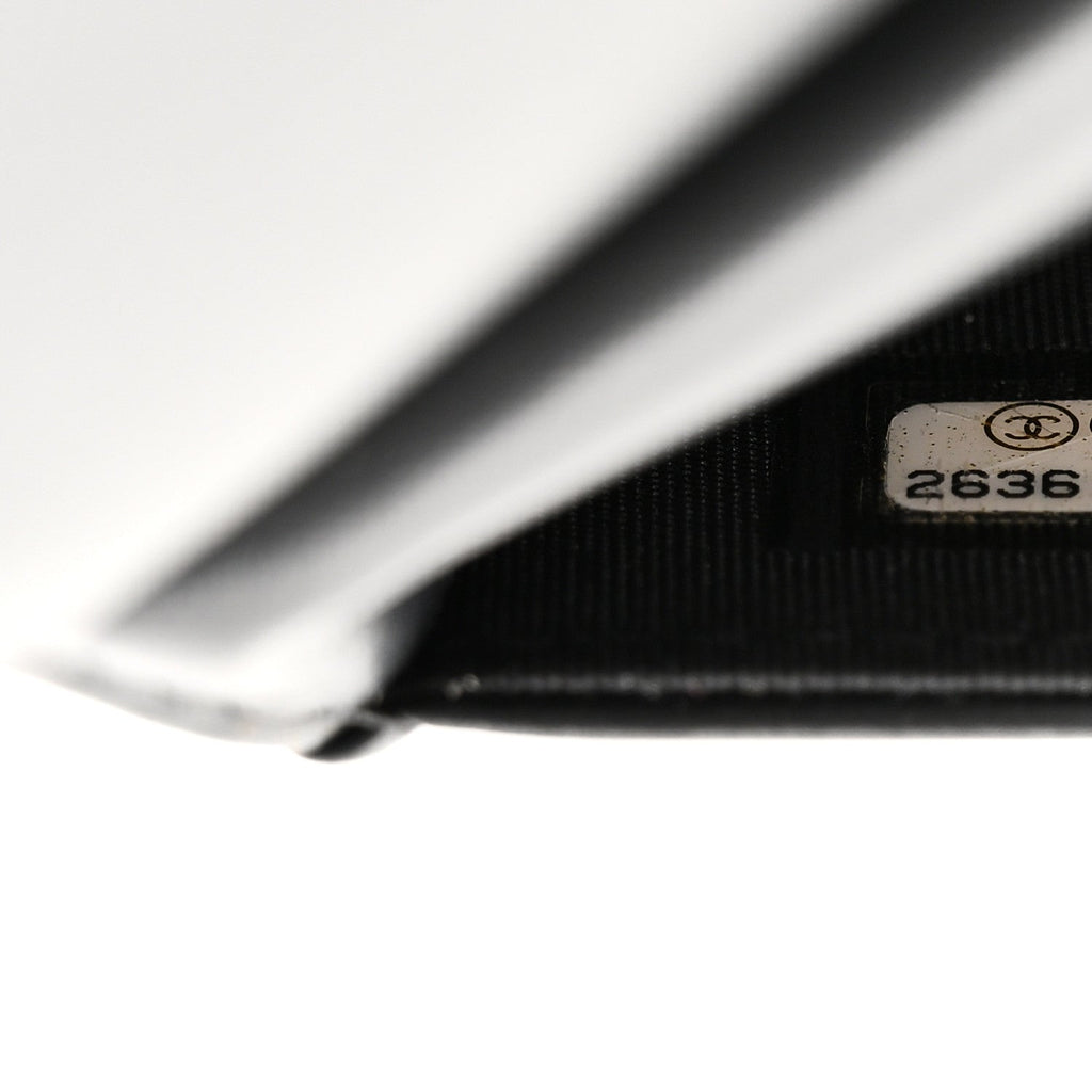 Calfskin Elaphe Double Chevron Mini Wallet On Chain WOC Black Black wholesalehk.shop