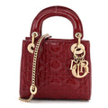 Patent Cannage Mini Lady Dior Red wholesalehk.shop