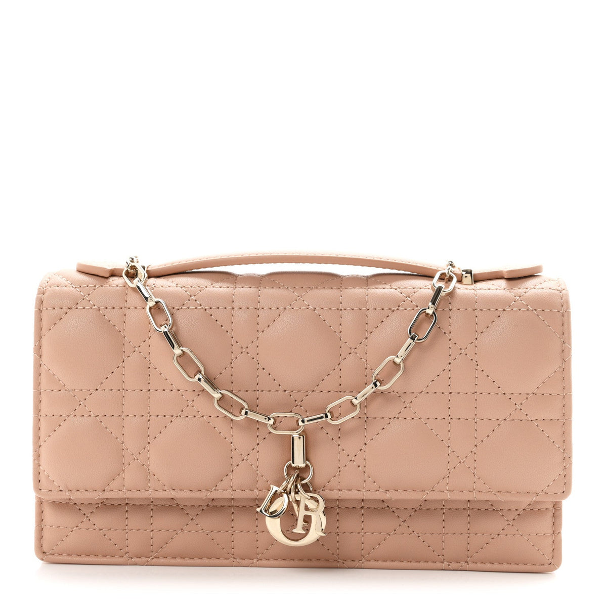Lambskin Chain Lady My Dior Mini Chain Pouch Rose De Vents wholesalehk.shop