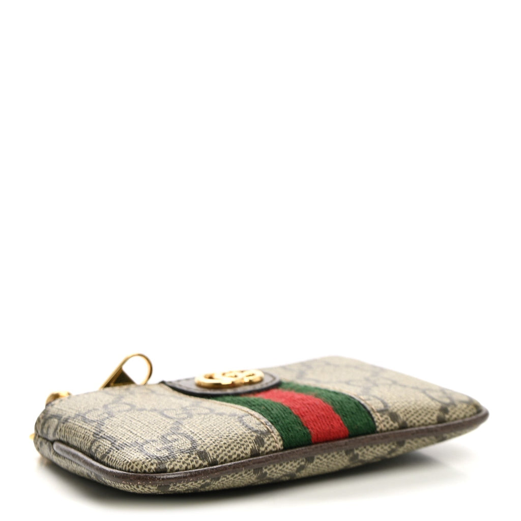 GG Supreme Monogram Web Ophidia Key Case Beige New Beige New Acero wholesalehk.shop