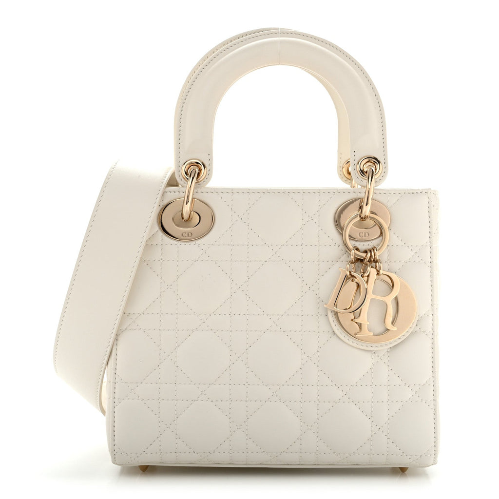 Lambskin Cannage Small My ABCDior Lady Dior White wholesalehk.shop