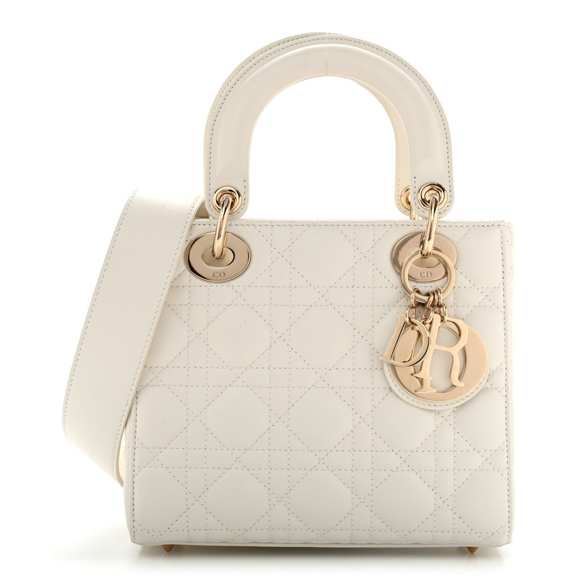 Lambskin Cannage Small My ABCDior Lady Dior White wholesalehk.shop