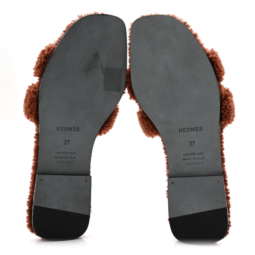 Woolskin Oran Sandals 37 Cognac wholesalehk.shop