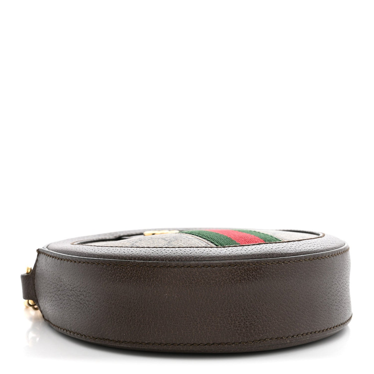 GG Supreme Monogram Web Mini Ophidia Round Shoulder Bag Brown wholesalehk.shop