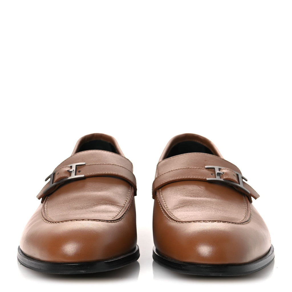 Calfskin Mens Monterey Loafers 41.5 Marron Teck wholesalehk.shop