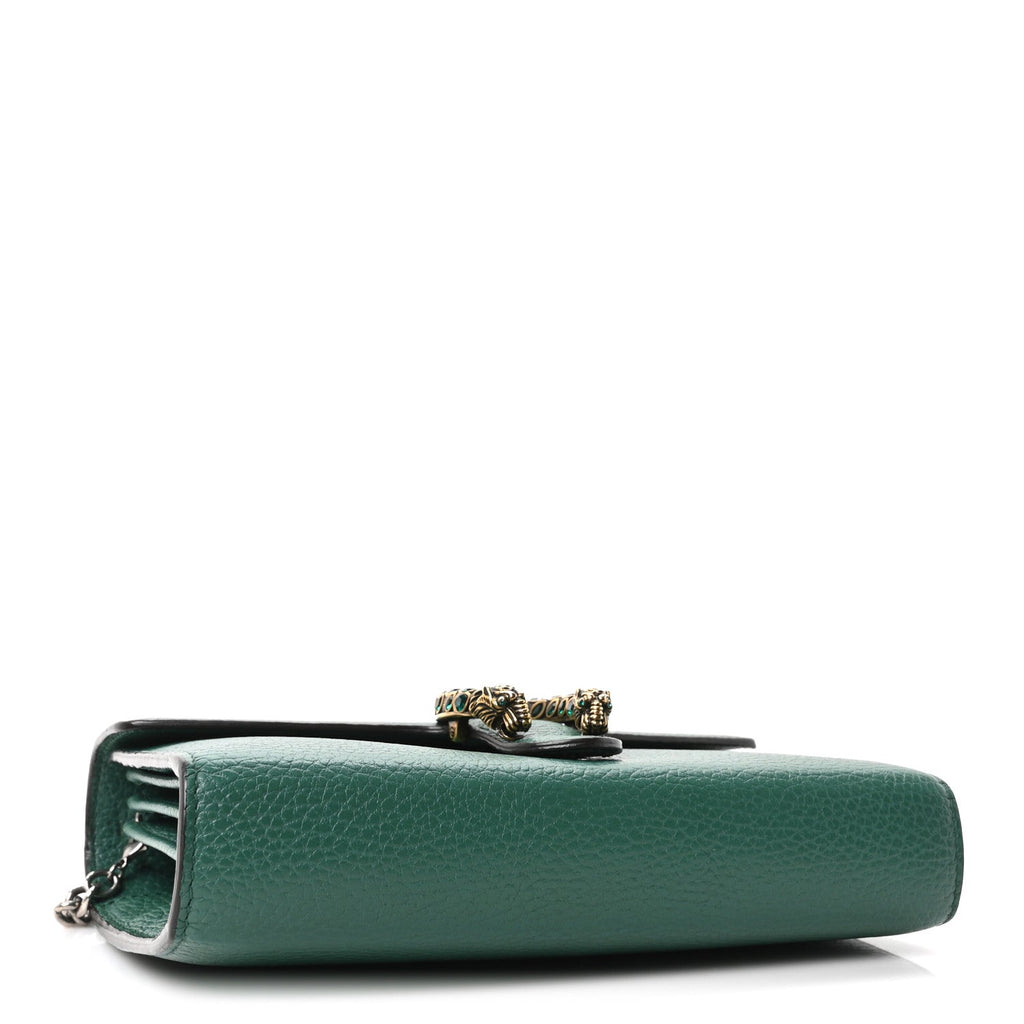 Calfskin Mini Dionysus Chain Wallet Emerald wholesalehk.shop