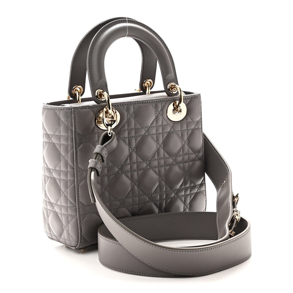 Lambskin Cannage Small My ABCDior Lady Dior Grey wholesalehk.shop