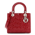 Patent Cannage Medium Lady Dior Red wholesalehk.shop