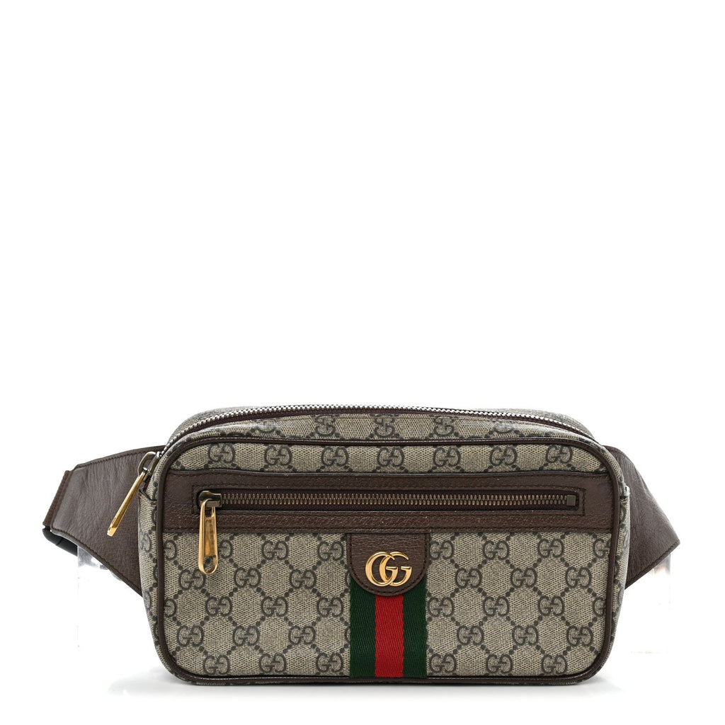 Soft GG Supreme Monogram Medium Ophidia Belt Bag Dark Brown wholesalehk.shop