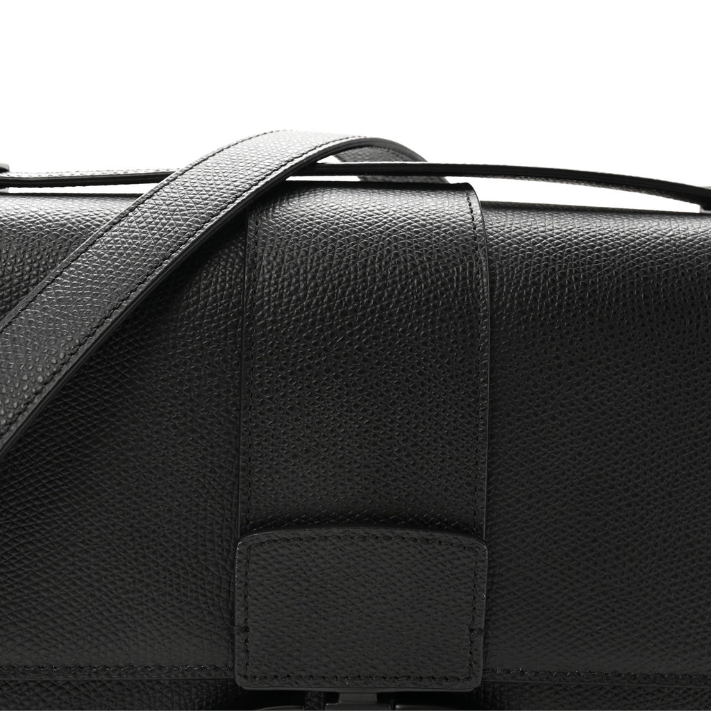 Ultra Matte Grained Calfskin 30 Montaigne Flap Bag Black wholesalehk.shop