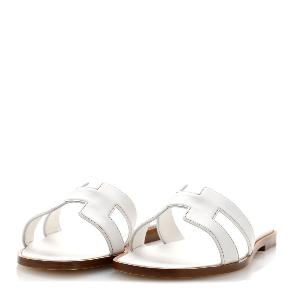 Box Calfskin Oran Sandals 36 White wholesalehk.shop