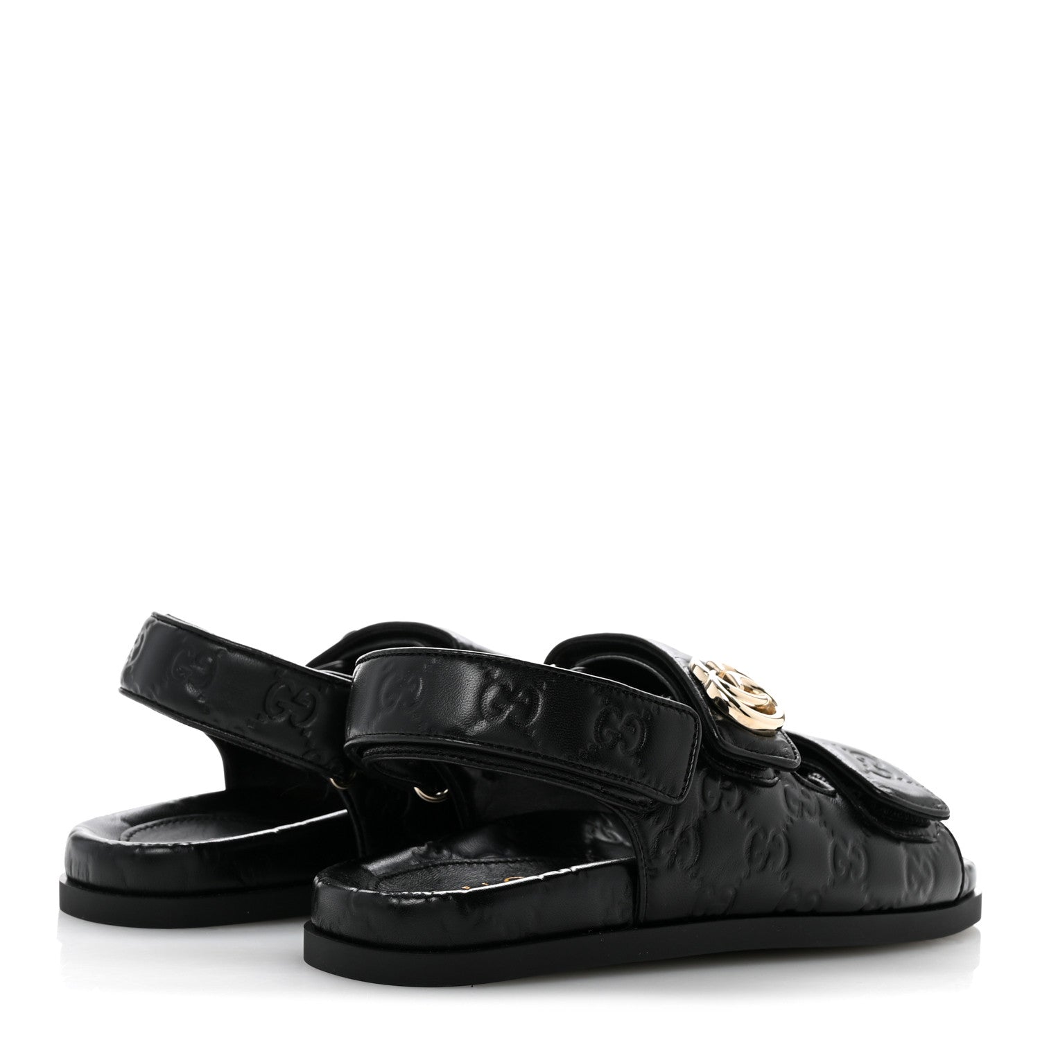 Guccissima GG Embossed Womens Sandals 36.5 Black £¨ Direct shipment via from wholesalehk.shop
