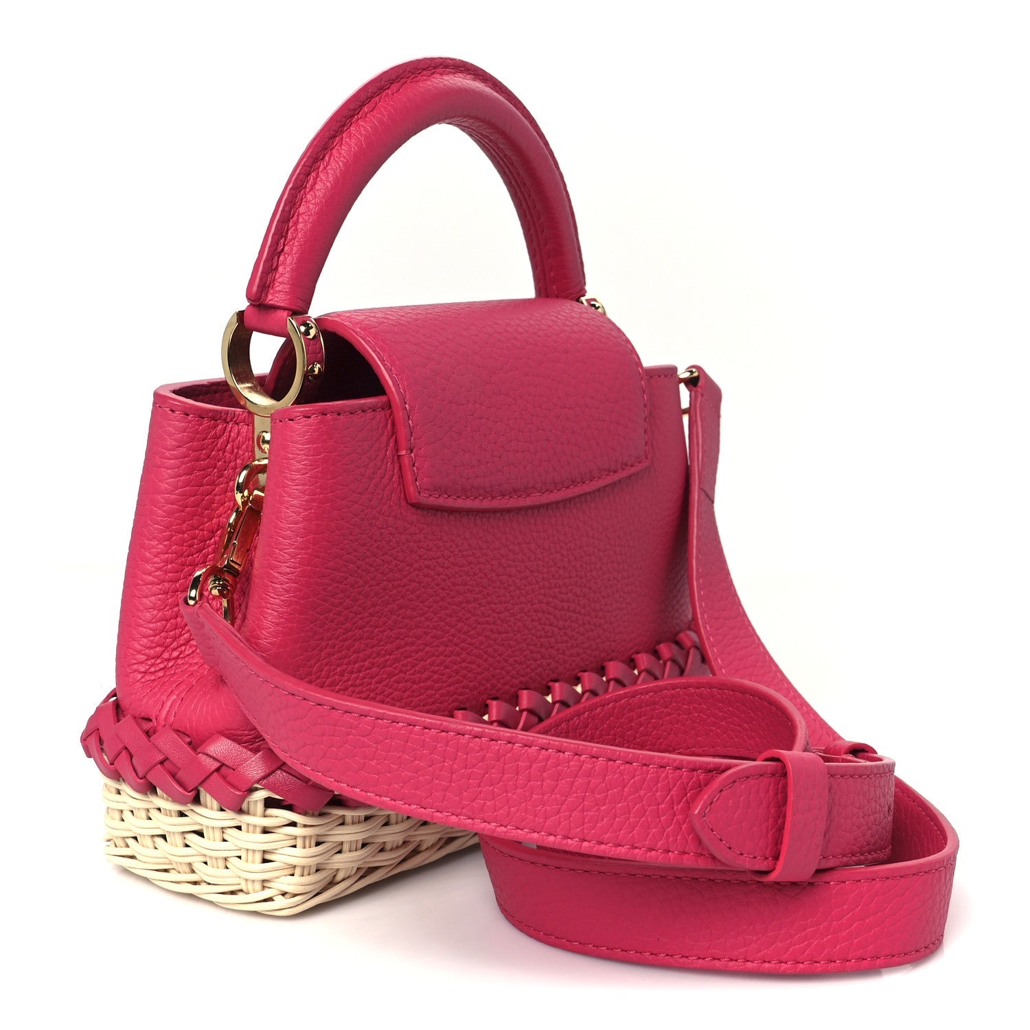 Rattan Taurillon Capucines Mini Magenta £¨ Direct shipment via from wholesalehk.shop