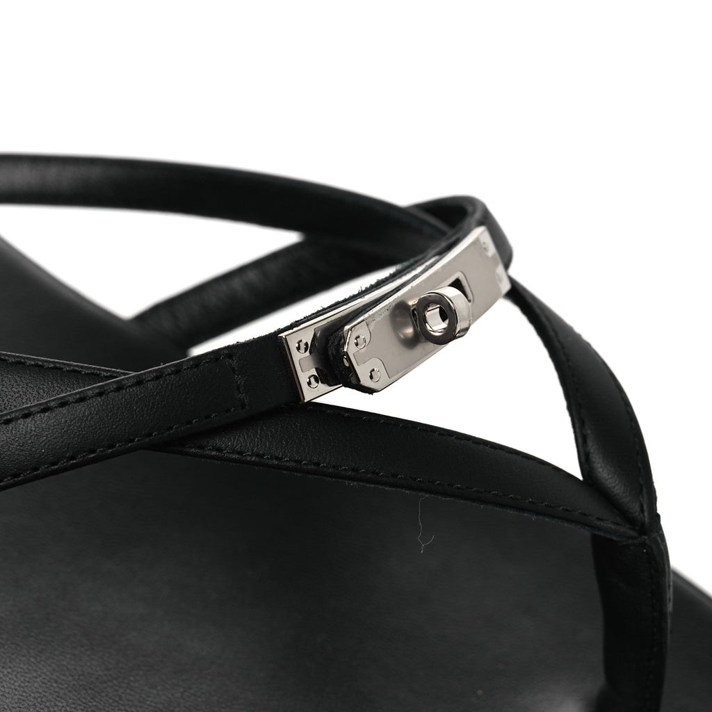 Calfskin Miss Sandals 39 Black wholesalehk.shop