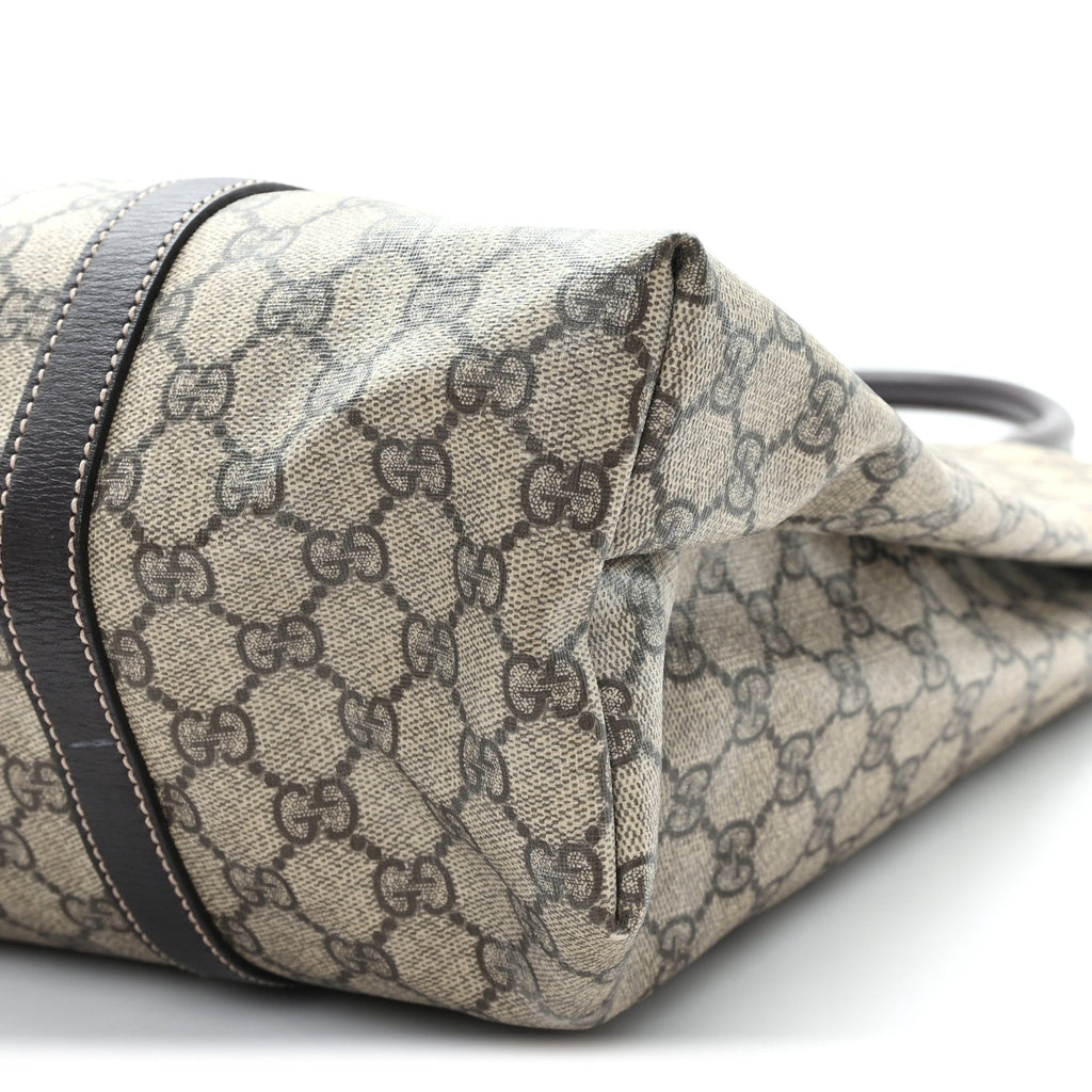 GG Plus Monogram Joy Vertical Tote Dark Brown wholesalehk.shop