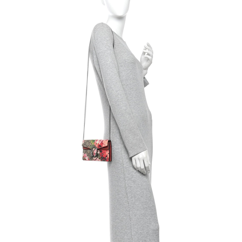 GG Supreme Monogram Blooms Super Mini Dionysus Shoulder Bag Beige Multicolor Dry Rose Beige Multicolor Dry Rose wholesalehk.shop