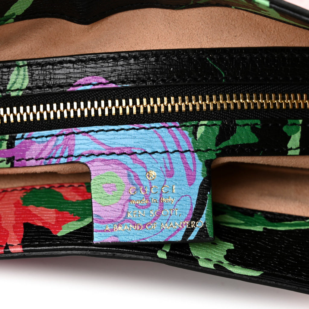X KEN SCOTT New Shangai Calfskin Jenny Floral Print Small Jackie 1961 Hobo Black Pink £¨ Direct shipment via from wholesalehk.shop