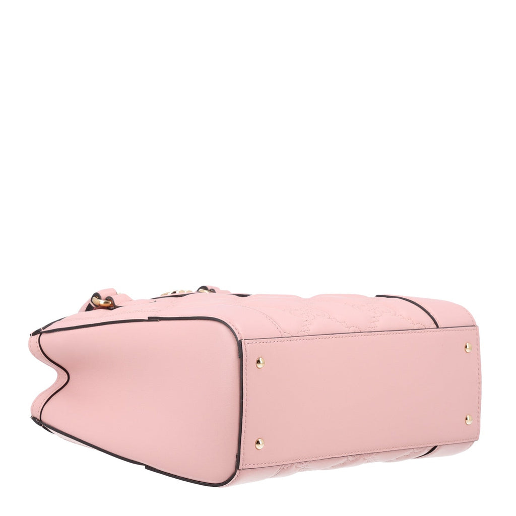 Calfskin GG Matelasse Mini Top Handle Bag Perfect Pink wholesalehk.shop