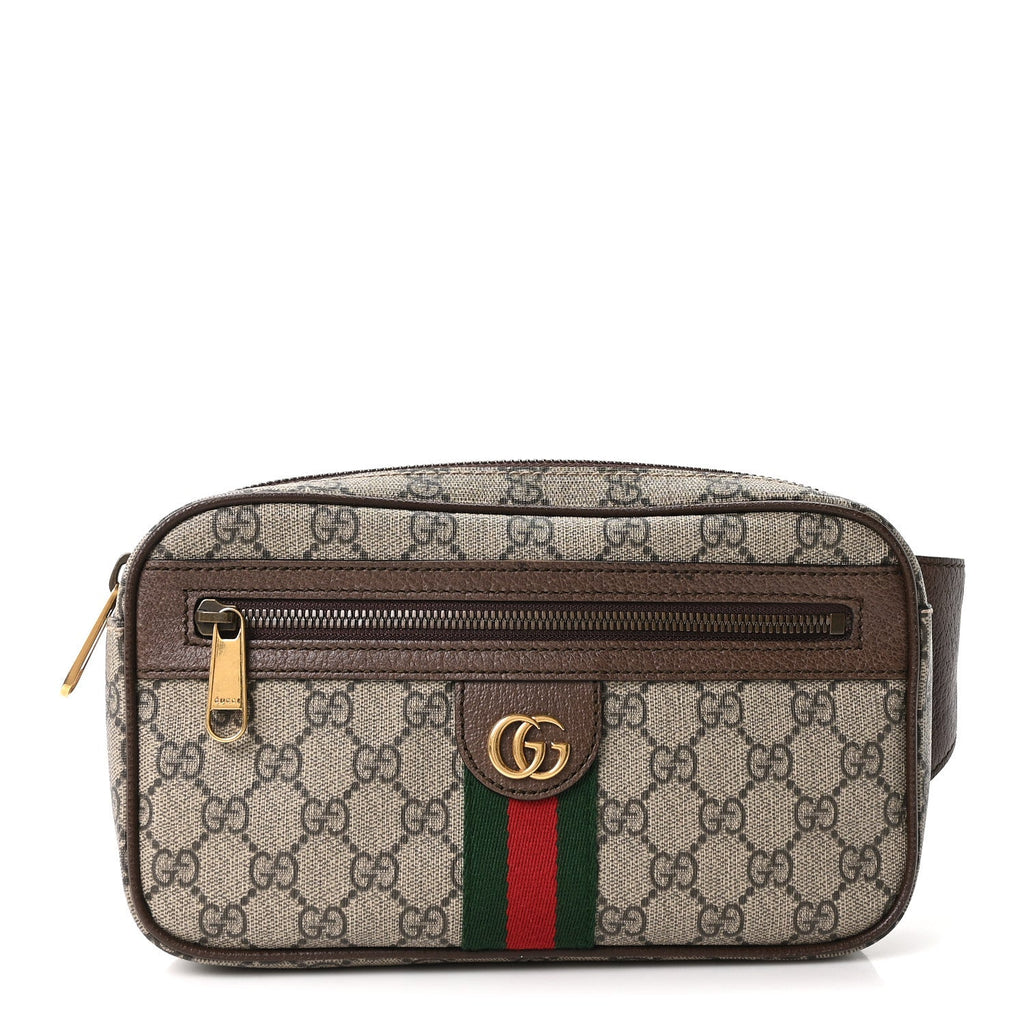 Soft GG Supreme Monogram Medium Ophidia Belt Bag Dark Brown wholesalehk.shop